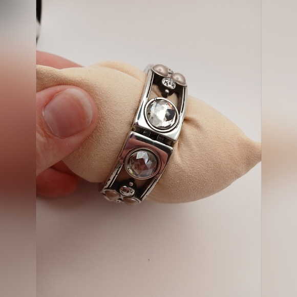 Brighton Chunky Silvertone Clamper Bracelet - Picture 3 of 11